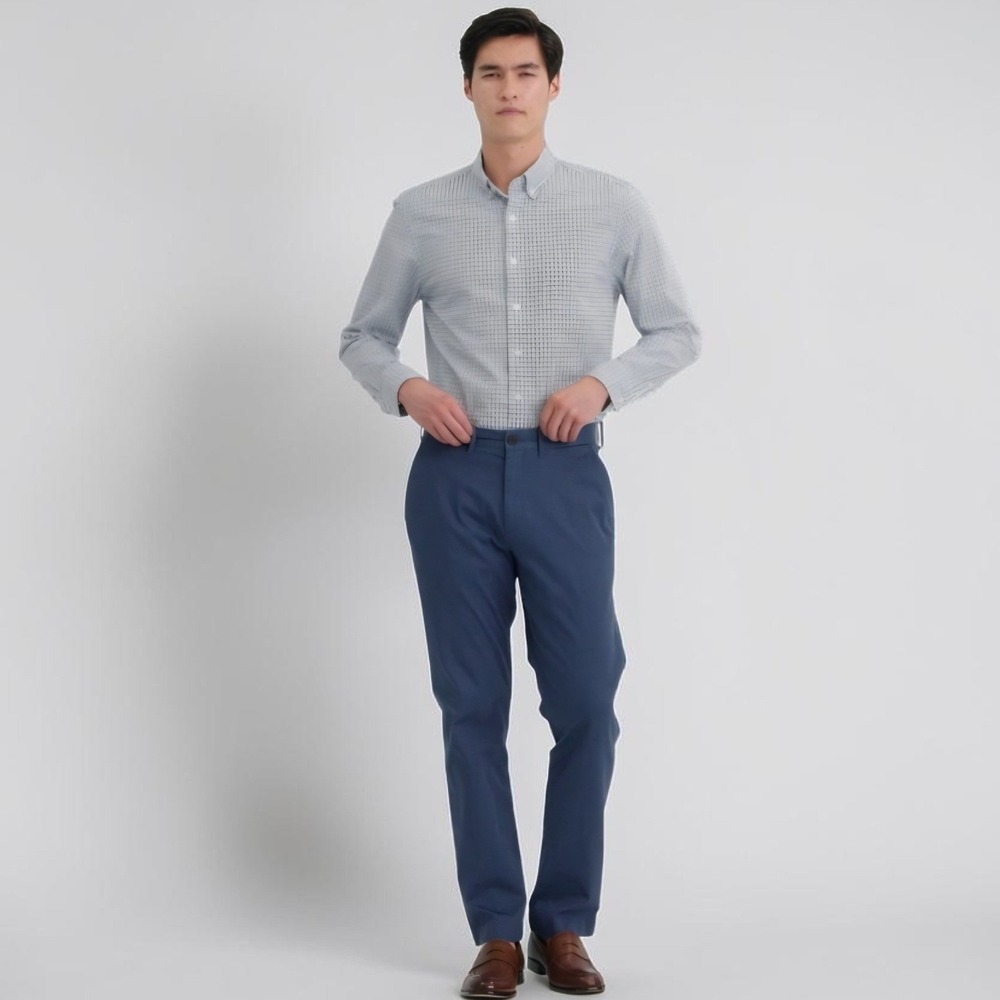 J.Crew Mens 32x32 Navy Original Chino Straight Fit Cotton Stretch Pants CO400